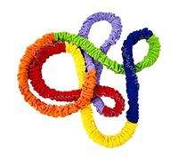F Fityle Cooperative Stretch Rope Exercise Band Loop 10M Multifunction Rainbow Colors Dynamic Movement for Party Games Kindergarten Children