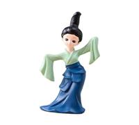 F Fityle Dancer Figurine Chinese Lady Dancing Statue, Resin Art Sculpture, Desktop Ornament for Office Party Bedroom Tabletop Birthday, 7.4cmx4. 5cmx14.6cm