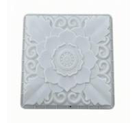 F Fityle Decorative Concrete Form for Making Antique Pattern Tiles with Sturdy Rectangular Frame 40x3.5cm White, Style D