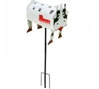 F Fityle Decorative Mailbox Animal Silhouette Iron Post Holder Outdoor Stake Metal Structure Suitable for Yard Display Lawn Decoration Farm Entrance, 30 30 12, Cow Mailbox