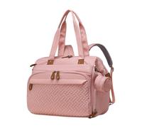 F Fityle Diaper Bag Backpack with Shoes Compartment Dry Wet Separation Organizer Portable Travel Bag Pacifier Case for Mommy Wipes, Pink