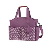 F Fityle Diaper Bag Tote for Mom Waterproof Portable Zipper Pockets Multifunctional with Shoulder Strap Organizer Mommy Travel Bag, Purple