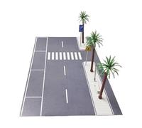 F Fityle Diorama of A Parking Lot in 1:64 Scale - Realistic Park Landscape - Miniature Model - Exhibit for Vehicle Collections, Road Parking Lot