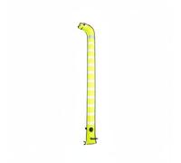 F Fityle Diving Buoy Surface Marker Tube Inflatable Dive Tube With Pressure Valve Reflective Strip Manual Oral Inflator Suitable For Scuba Diving Freediving Snorkeling, Yellow, 1.8M