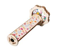 F Fityle DIY Kaleidoscope Kit Wooden Science Experiment Optics Learning Craft Educational Creativity Rotating Kaleidoscope Making Set