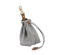 F Fityle Dog Treat Training Pouch Puppy Training Oxford Cloth Multifunctional Drawstring Dog Treat Bag Fanny Pack for Puppy Training, grey