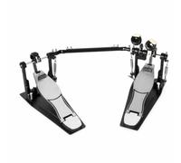 F Fityle Double Bass Drum Pedal Twin Chain Drive Drum Linkage With Two Spring Tension System And Anti Slip Floor Plate Suitable For Fast Paced Drumming