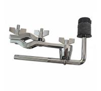 F Fityle Drum Expansion Clamp Cymbal Mount Arm Holder Joint with L Shaped Arm Wing Nuts and Cushioned Mount Zinc Alloy Frame Suitable for Practice