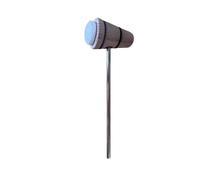 F Fityle Drum Pedal Beater Wooden Head Bass Drum Hammer Replacement Part With Metal Hardware For Defined Acoustic Punch suitable, Wood Long Conical Beater With White Curved Cotton Head