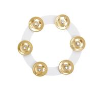 F Fityle Drum Set Tambourine Cymbals Ching Rings Tambourine Instrument Single Row Portable Effect Cymbal Tambourine for Concert