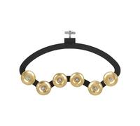 F Fityle Drum Set Tambourine Hand Held Percussion Percussion Snare Tambourine Ensemble Musical Instrument Band Tambourine for Drum Set, Brass