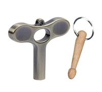 F Fityle Drum Tuning Key Drill Bit, Drum Tuner Key and Drumstick, Drum Key Adjustment Wrench for Drum Beginners, Drummers Accs, Argent