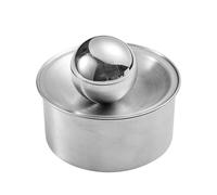 F Fityle Dumpling Press Tool, Easy to Use Reusable Stainless Steel Pastry Skin Presser, Round Ball Pressing for Holiday, Shop, 10cm diameter