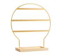 F Fityle Earring Display Stand For Hoops And Dangle Earrings With Space Saving Minimalist Design Suitable For Boutique Showcases Craft Markets Organization , Gold