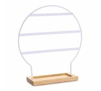 F Fityle Earring Display Stand For Hoops And Dangle Earrings With Space Saving Minimalist Design Suitable For Boutique Showcases Craft Markets Organization , White