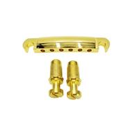F Fityle Electric Guitar Bridge and Tailpiece Assembly for LP SG Style Solid Body Six String Guitar Zinc Alloy Construction with Positioning Posts Suitable for, Gold