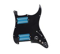 F Fityle Electric Guitars Pickguard Pickup Prewired Pickguard Replacement Sturdy Guitar Spare Part HH Wiring Loaded for ST Accessories, Black Blue