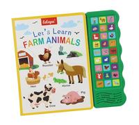 F Fityle English Words Sound Book English Enlightenment Preschool Language Development for Children Audio Book Vocabulary Studying, Farm Animals