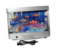 F Fityle Fake Aquarium LED Night Light Artificial Tank, Imitating Sea Landscape, Mood Night Lamp Ambient Light for Dining Room, Big