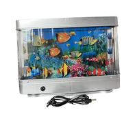 F Fityle Fake Aquarium LED Night Light Artificial Tank, Imitating Sea Landscape, Mood Night Lamp Ambient Light for Dining Room, Small