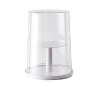 F Fityle Figure Display Case Rotatable Practical Container Desktop Doll Storage Box Showcase for Mini Action Figures Dresser Bedside, White