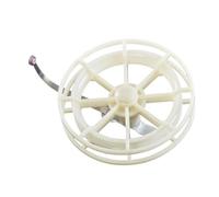 F Fityle Fishing Reel Equipment Lightweight Professional White Replacement Hand Operated High Performance Portable Baitcaster Reel, Dia 14 cm