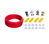 F Fityle Flex Tracks 13 ft Rolls up Gifts Multipurpose DIY Fun for Ages 3 up with 4 Mini Diecast Cars Lightweight Kids Toy Racetrack