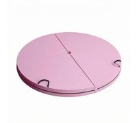 F Fityle Foldable Exercise Pad Round Pole Dance Mat Padded Training Cushion With Central Cutout And Hinged Folding Panels Portable Carry Handles suitable for home exercises studio, 120 120 5