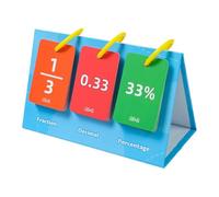 F Fityle Fraction Percentage Decimal Flip Chart,Fraction Manipulatives Educational Classroom Homeschool Supplies Math Manipulatives