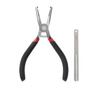F Fityle Fret Removal Pliers Guitar Fret Puller Tool Performance Comfortable Grip 6 inch Flat Head for Electric Guitars Acoustic Bass, with 0.01Steel Plate