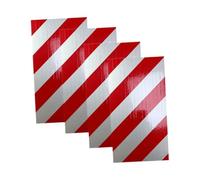 F Fityle Garage Wall Protector,Reflective Foam Wall Guard Sturdy Replacement Self Paste Lightweight Padding for Parking Garages, 4 red white