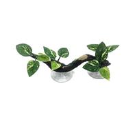 F Fityle Gecko Plant Ornament Reptile Corner Branch Aquarium Amphibian Lizard Habitat Decor Decoration Reptile Climb Tree Branch Decor, spotted leaves