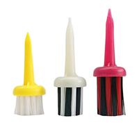 F Fityle Golf Brush Tee Unbreakable Tee Training Distance Low Resistance Men Women, 3 Colors Set
