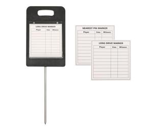 F Fityle Golf Course Marker Scoreboard Sign Ground Stake Sign Rectangular Board With Handle Slot Framed Insert Area PPE And Acrylic Frame suitable for tournament rounds and course operations