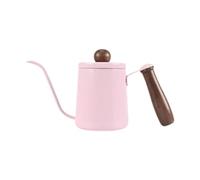 F Fityle Gooseneck Kettle Pour over Coffee Kettle Long Narrow Spout for Camping Comfortable Grip Versatile Coffee Pot Wooden Handle, Pink