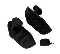 F Fityle Gym Weight Lifting Grips Pull up Hand Grips Non Slip Silicone Gym Grip Pads for Palm Protection, Fingerless Workout Gloves for Unisex Exercise Weightlifting,Black,Small with box