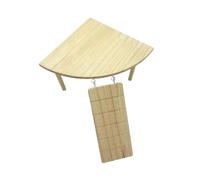 F Fityle Hamster Play Wooden with Ladder, Climbing Toy Hideout Small Animal Climbing Ladder Standing for Other Small Pets Rat, table and Ladder