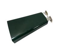 F Fityle Hand Percussion Cowbell Cheering Bell Lightweight Cow Bells Noise Maker Music Cowbell for Drum Set Sporting Events Wedding, green