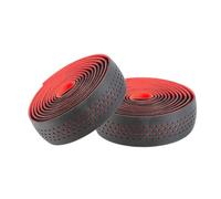 F Fityle Handle Grip Tape Wrap Bar Tape Handlebar Accessory Silicone EVA Non Slip Texture Vent Holes Suitable for road bikes mountain bikes fitness training, Black Red