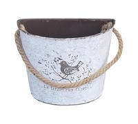 F Fityle Hanging Flower Pot Iron Metal Bucket Planter Rustic Retro Container for Yard Balcony Office Garden Porch Indoor Outdoor Decor