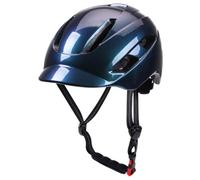 F Fityle Headgear Bike Helmet Road Helmet PC With 11 Vent Cuts Removable Visor Fresh Washable Inner Pads Dial Suitable for commuting short trips daily, Chameleon Green, L 57-61CM