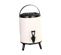 F Fityle Hot Cold Drink Dispenser Tea Barrel with Spigot Water Insulated Drink Dispenser Beverage Container for Camping Kindergartens, 8L white