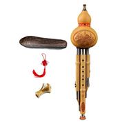 F Fityle Hulusi Flute Instrument Gourd Cucurbit Flute, Professional Wind Instrument Chinese Musical Instrument for Performance, c key