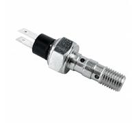 F Fityle Hydraulic Brake Threaded Metal Brake Pressure Switch with Two Flat Electrical Terminals and Silver Finished Body for Utility Vehicle Hydraulic Brake