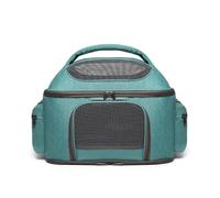 F Fityle Industrial Carrier Pet Carrier Cat Carrier Travel Bag With Ventilated Mesh Foldable Oxford Tote With Side Pockets And Strap Soft-Sided Crate Suitable, Green