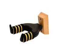 F Fityle Industrial Hanger for Musical Instruments with Secure Locking Holder and Mounting Screws Suitable for Guitar Wall Storage, Wood Base