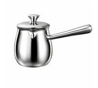 F Fityle Industrial Heater 304 Stainless Steel Tea Kettle with Built in Perforated Strainer Stable Long Handle for Heating Beverage On Range, S