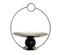 F Fityle Industrial Tray Fruit Bowl Serving Platter Display Stand with Circular Handle Stainless Steel Construction Luster Suitable for Dining Areas Kitchen Shelves bar Tops Galleries Studios