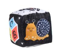 F Fityle Infant Cloth Cube Rattle Toy Crinkle and Rattles Easy to Grab Cognitive Develop Fine Motor Skills Soft Toy for Newborn 3M+ Gift, Snails