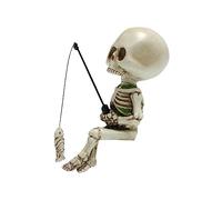 F Fityle ing Ornament Aquarium Decorations, Mini Skeletons Doll, Resin Landscape Scenery for Bonsai Decor, Tank, Halloween Crafts